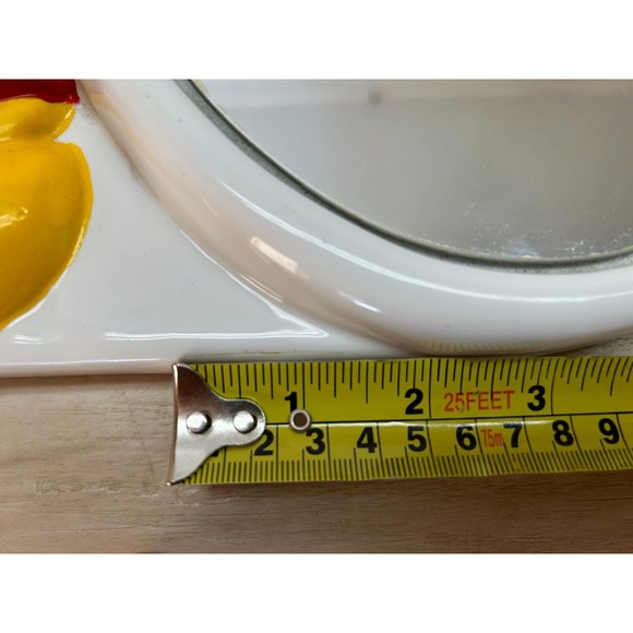 Vintage Walt Disney Productions Mickey Mouse Plastic Mold Mirror - Picture 7 of 7